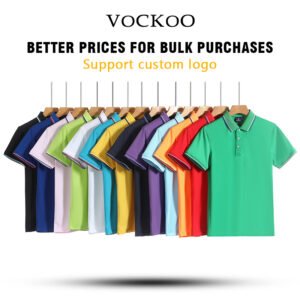Mercerized cotton lapel T-shirt custom logo short-sleeved polo shirt work clothes