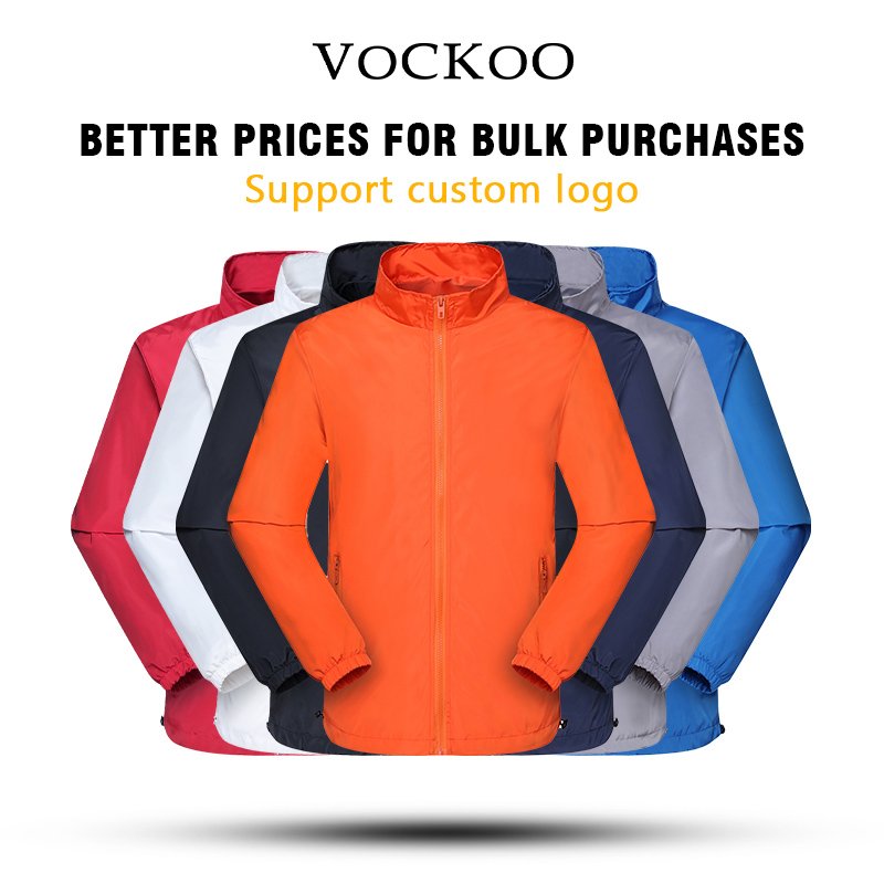 Stand collar outdoor thin windbreaker custom logo waterproof and windproof work clothes jacket