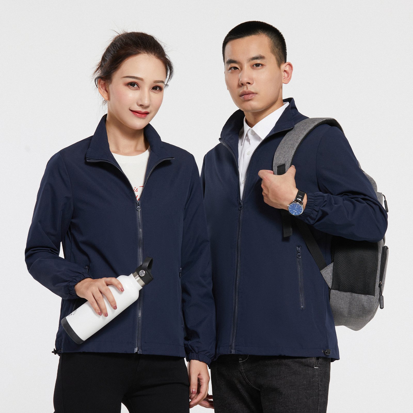 Stand collar outdoor thin windbreaker custom logo waterproof and windproof work clothes jacket - Image 2